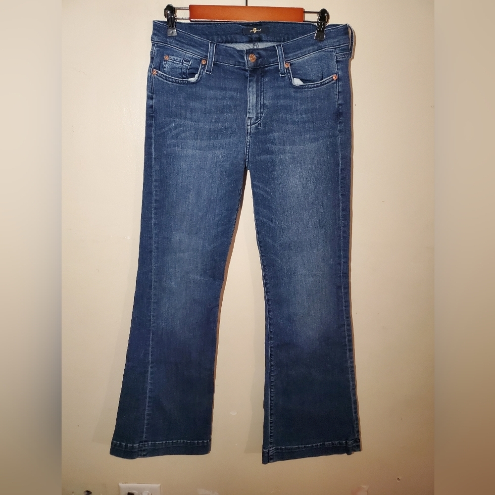 7 For All ManKind Dojo Gold Offset Pockets Size 30 - Picture 3 of 7